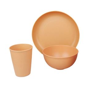 Ensemble de vaisselle promotionnel, assiettes, tasses et bols, vaisselle en paille de blé pour les entreprises - Product Image 1