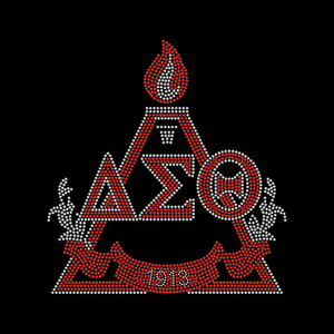 Patch thermocollant en <span class=keywords><strong>strass</strong></span> <span class=keywords><strong>pour</strong></span> T-shirt, motif Delta Theta Sigma Theta, personnalisé, <span class=keywords><strong>pour</strong></span> presse à chaud, vente en gros - Product Image 2