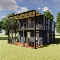 Maison à deux étages Casa préfabriquée pliante 20Ft 40Ft Portable préfabriqué extensible Container House 2 3 4 5 Bedroom Mobile Tiny Home