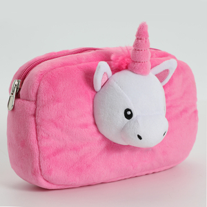 Étui à crayons en peluche mignon avec tête de <span class=keywords><strong>licorne</strong></span> et de monstre en <span class=keywords><strong>3D</strong></span> |   Pochette zippée douce et moelleuse pour la papeterie et les cadeaux pour enfants, vente en gros - Product Image 3