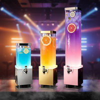 Nouveauté Distributeur de boissons éclairé par LED - Tour à bière en acier inoxydable avec robinet