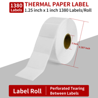 Rouleau d'étiquettes thermiques directes de haute qualité 32X25mm pour code à barres et expédition