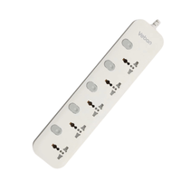 VEBAN Multiprise universelle de haute qualité 2m 3m avec 4 prises et 3 ports USB 110-250V 10A/13A en matériau PC