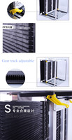 Leenol – Support de stockage de magazines ESD réglable en aluminium/acier pour PCB, type ceinture, avec ajustement rapide de la largeur, conception industrielle