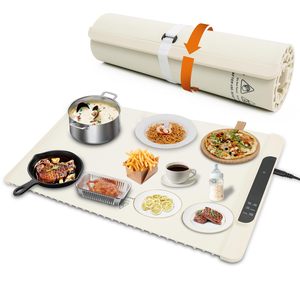Plaque chauffante portable carrée en silicone souple avec chauffage par résistance, universelle pour salons/salles à manger, contrôle de température constant - Product Image 1