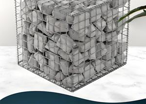 Caissons de gabions carrés soudés décoratifs modernes <span class=keywords><strong>pour</strong></span> jardin, en treillis métallique revêtu, remplis de pierres, <span class=keywords><strong>pour</strong></span> murs de soutènement et aménagement paysager - Product Image 6