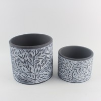 Vente flash - Pot de fleurs classique avec design en relief pour la décoration de la maison, pot à cactus pour une utilisation en extérieur dans le jardin