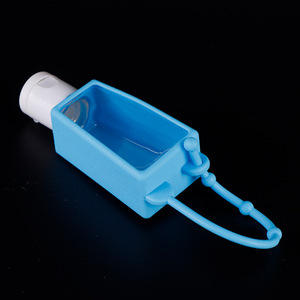 Bouteille trapézoïdale pour animaux de compagnie de 30 ml avec manchon en silicone pour l'emballage de gel désinfectant pour les mains - Product Image 3