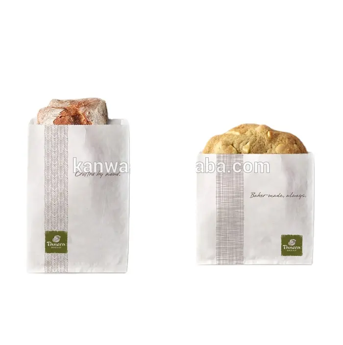 custom printed design greaseproof pastry paper bag with logo