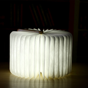 Veilleuse LED en forme de livre en bois rechargeable par USB pour enfants Cadeaux OEM