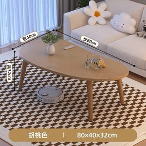 <b>Coffee</b> <b>Table</b> Warm White <b>Walnut</b> Color Wood Top Modern Style Living Room Furniture - Product Image 2