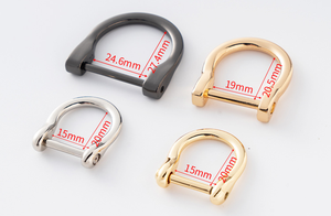 Hebillas en Forma de <span class=keywords><strong>U</strong></span> de Aleación de Zinc con Anillas en D y Grillete de Tornillo para Llavero de Coche, Correa de Bolso - Product Image 2