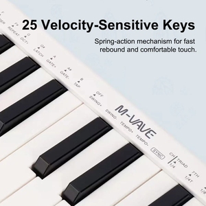 <span class=keywords><strong>Clavier</strong></span> <span class=keywords><strong>MIDI</strong></span> portable M-VAVE SMK-25 MINI - 25 touches, action à ressort, boutons de pitch/modulation, compatible sans fil, Type-C, pour PC/<span class=keywords><strong>Mac</strong></span>/iOS - Product Image 4