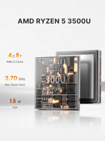 Mini PC portable Qunshi NucBox G7N, 8 Go de RAM + 128 Go de SSD, AMD Ryzen 5 3500U, Windows 11 Pro, ordinateurs de bureau de poche pour la maison et les étudiants