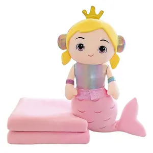 Karikatür hayvan yastık battaniye araba ofis şekerleme battaniye 2 in 1 unicorn yastık battaniye Unicorn peluş bebek özelleştirilmiş doldurulmuş oyuncak