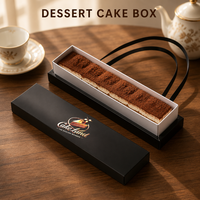 Anpassbare Umweltfreundliche Geschenkbox mit Deckel und Band Luxuriöse Kartonverpackung mit Eigenem Logo für Tiramisu-Kuchen und Desserts