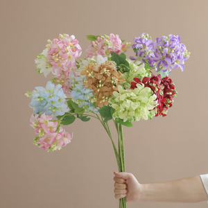Fleur d'hortensia artificielle Greenway en soie rose et blanche, branche unique, décoration intérieure, ornement de mariage - Product Image 3