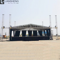 Iluminación Exterior de 300x300mm, estructura cuadrada de aluminio con marco de iluminación de escenario para conciertos