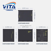 Contenedor High Cube Offshore de Media Altura, Contenedor de Envío Metálico de 10 Pies, 5, 6, 7, 8, 9 y 10 Pies