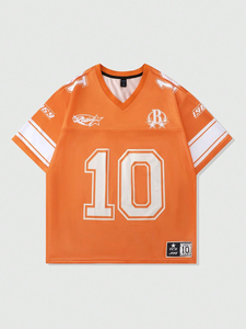 Tontons personnalisé vierge maille maillot unisexe OEM imprimé Boxy recadrée Fans de football Streetwear mode Football maillot chemises - Product Image 5