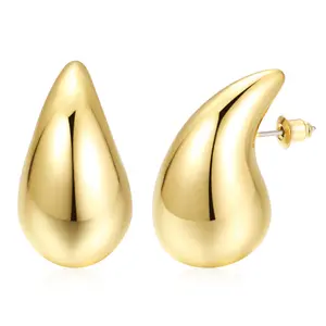 2023 New Arrival Fashion Jewelry best-selling water drop earrings CCB earrings Simple minimalist teardrop women gold earrings