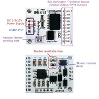 Module de commande de transistors Darlington 8 canaux RS485 vers sortie PWM, carte DO multifonctionnelle pour feux de signalisation multicouches et alarmes d'avertissement