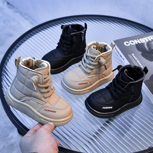 Kinder Zwarte Unisex Laarzen Kinderen Schoenen Pluche Warme Snowboots Kids Fashion Casual Kids Winterlaarzen - Product Image 2