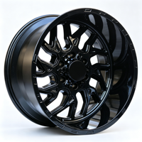 Jantes en alliage forgées JM Offroad Deep Dish Gloss Black Multi Spoke 18-26 pouces 6x135/8x170/8x180 PCD pour F150 pour Silverado