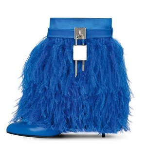 Fringes Stiletto Women High Thin Heels Short Booties Girl's Pointed Toe Ankle <b>Boots</b> Metal Shark Lock Shoes - Product Image 1