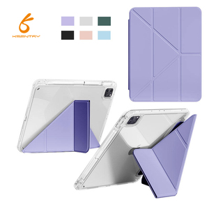 Soporte logotipo personalizado Auto Sleep Wake Smart cubierta magnética transparente PC PU Funda de cuero para <span class=keywords><strong>Ipad</strong></span> Pro 13 pulgadas M4 2024 - Product Image 5