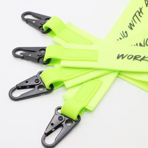 Custom Heavy Duty Olecranon Buckles & High-Visibility Neon Webbing Wristlets Bulk Personalized Metal Hook Tactical Key Straps - Product Image 4