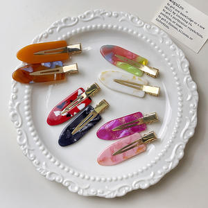 千金定制标志醋酸纤维无折痕发夹彩色复古女性发饰 - Product Image 3