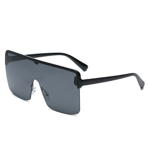 BR06 Square <b>Large</b> <b>Frame</b> Rimless Sunglasses UV400 PC Metal <b>Frame</b> Unisex Lightweight European Style - Product Image 4