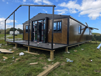 Maison extensible de 40 pieds en conteneur avec 3 chambres, maison préfabriquée mobile de luxe, design moderne