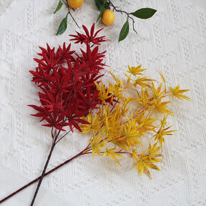 Hojas de Arce Artificiales Verdes, Ramas de Plantas, Accesorios para Fotografía de Bodas, Decoración del Hogar, Hojas de Garra de Pollo, Paisajismo - Product Image 3