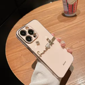 Bán Chạy Ốp Điện Thoại Vỏ TPU Mềm Mạ Điện 3d Cho iPhone 13 Mini 13 Pro Max Ốp Lưng Kim Loại Có Chữ