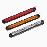 Nouvelle barre lumineuse de remorque à 15 LED, 12V 24V, compatible avec tous les camions, feu stop arrière, étanche, rouge, 500lm, 2500-5000K