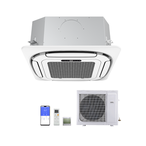 Aire Acondicionado Comercial Tipo Cassette Inverter R410A de 48k 48000 BTU y 4 Toneladas, Fácil de Desmontar, para Restaurantes y Tiendas - Product Image 1