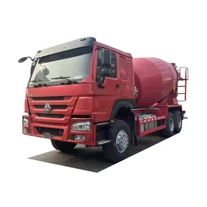 Nieuw In Voorraad Klaar Om Sinotruck Howo Betonmixer Vrachtwagen 6*4 Cement Mengen Truck Lhd 371hp