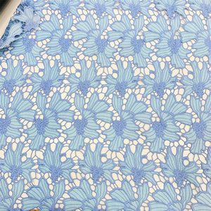 Afrikanischer Spitzenstoff 2024 Hochwertige 5-Yard-Guipure-Kordelspitze mit Steinen Nigerianischer Spitzenstoff - Product Image 3