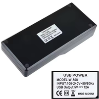 Dock Charger Dinding HUB Tipe-C 12-Port 50W USB Multi-Port Charging Station Stopkontak Adaptor Pengisian Daya Cepat Tersedia