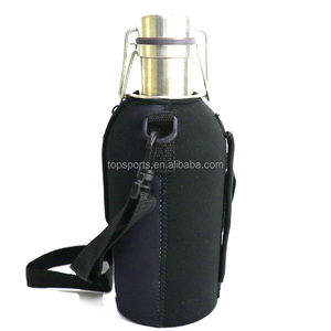 Funda <span class=keywords><strong>de</strong></span> neopreno personalizada para botella <span class=keywords><strong>de</strong></span> acero inoxidable <span class=keywords><strong>de</strong></span> 32 oz con asa y correa para el hombro - Bolsa aislante para botella con correa ajustable - Product Image 3