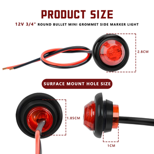 Feu arrière de voiture, camion, moto 12V, feu de freinage, feu de position latéral, feux d'avertissement avant et arrière, pour pick-up, VTT, bateau - Product Image 4