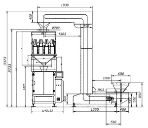 Confezionatrice automatica per alimenti per animali VFFS Multi testa pesatrice per fagioli e granuli <span class=keywords><strong>di</strong></span> lenticchie congelate - Product Image 3