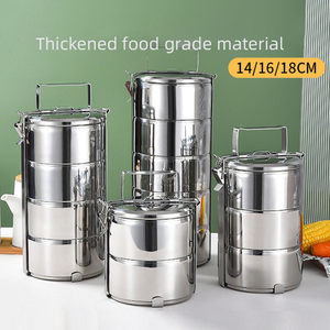 FIAMBRERA DE ACERO INOXIDABLE SS304 DE GRADO ALIMENTICIO PORTADOR DE ALIMENTOS ALMACENAMIENTO MULTI CAPAS CONTENEDOR DE ALIMENTOS - Product Image 2