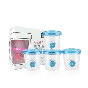 휴대용 아기 수유 액세서리 BPA 프리 모유 보관 컵, 이유식 보관 냉동고 용기