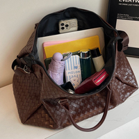 Emballage de voyage à main de grande capacité Sac à bagages de rangement pour vêtements Sac de sport en PU résistant à l'eau