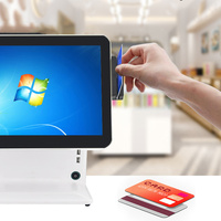 JSJ62K Más Vendido Terminal de Caja Registradora con Pantalla Táctil Doble y Todas las Opciones, Conjunto de Máquina de Sistema POS para Tienda