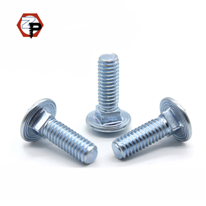 Bulloni a Testa Tonda DIN603 Zincati in Acciaio al Carbonio M5 M6 M8 M10, Bulloni a Testa Cilindrica con Collo Quadrato, Bulloni a Carrozza - Product Image 1