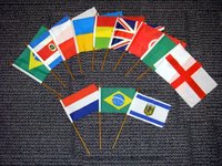 Mini drapeau bâton tenu dans la main personnalisé conception de logo personnalisé poteau en plastique rectangulaire en polyester imprimé numérique durable